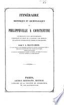 Itinéraire historique et archéologique de Philippenville à Constantine accompagné d'une carte itinéraire