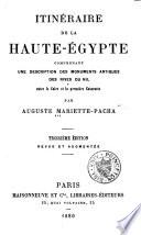 Itinʹeraire de la Haute-ʹEgypte ...