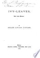 Ivy-leaves and Other Poems