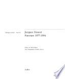 Jacques Doucet: Parcours, 1977-1994