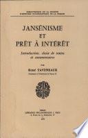 Jansénisme et prêt à intérêt