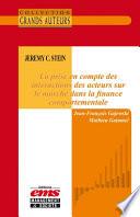 Jeremy C. Stein - La prise en compte des interactions des acteurs sur le marché dans la finance comportementale