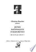 Jeunes nationalistes d'aujourd'hui