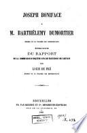 Joseph Boniface à M. Barthélemy Dumortier, membre de la Chambre des représentants