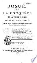 Josué, ou La conquête de la terre promise, poëme en douze chants