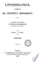 Journal. [Continued as] L'Investigateur