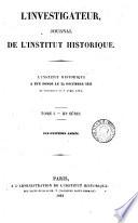 Journal. [Continued as] L'Investigateur