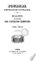 Journal d'éducation [afterw.] Bulletin [afterw.] Journal d'éducation populaire