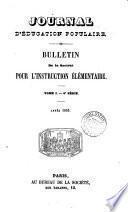 Journal d'éducation [afterw.] Bulletin [afterw.] Journal d'éducation populaire