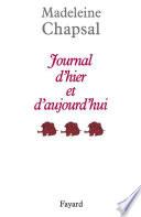 Journal d'hier et d'aujourd'hui