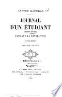 Journal d'un étudiant [Edmond Géraud] pendant la Révolution