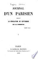 Journal d'un Parisien pendant la révolution de septembre et la Commune