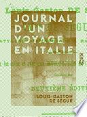 Journal d'un voyage en Italie
