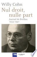 Journal de Breslau 1933-1941