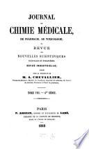 Journal de chimie médicale, de pharmacie et de toxicologie