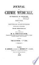 Journal de chimie médicale, de pharmacie et de toxicologie