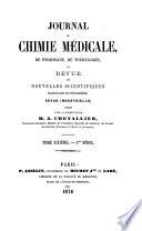 Journal de chimie médicale, de pharmacie et de toxicologie