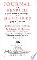 Journal de Henri III et de Henri IV