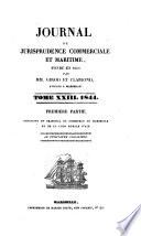 Journal de jurisprudence commerciale et maritime