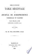 Journal de jurisprudence commerciale et maritime