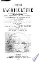 Journal de l'agriculture de la ferme et des maisons de campagnes