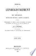 Journal de l'enregistrement et du notariat