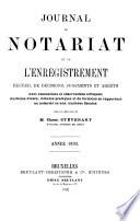Journal de l'enregistrement et du notariat
