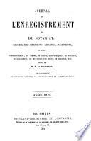 Journal de l'enregistrement et du notariat