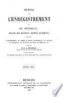 Journal de l'enregistrement et du notariat