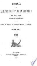 Journal de l'imprimerie et de la librairie en Belgique