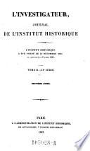 Journal de l'institut historique