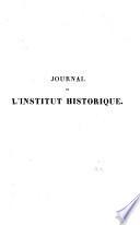 Journal de l'Institut Historique