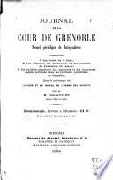 Journal de la cour de Grenoble: recueil périodique de jurisprudence