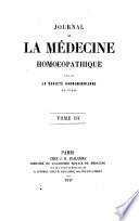 Journal de la medecine homoeopathique