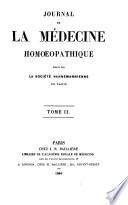 Journal de la Medicine Homoeopathique
