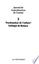 Journal de la psychanalyse de l'enfant