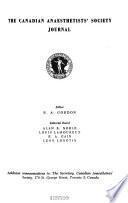 Journal de la Société Canadienne Des Anesthésistes