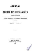 Journal de la Société des africanistes