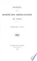 Journal de la Société des américanistes de Paris