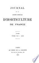 Journal de la Société nationale d'horticulture de France