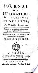 Journal de Litterature, des Sciences et des Arts