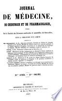 Journal de médecine, de chirurgie et de pharmacologie
