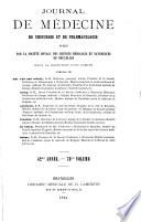 Journal de médecine, de chirurgie et de pharmacologie