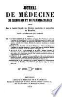 Journal de médecine, de chirurgie et de pharmacologie