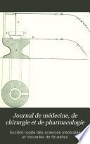 Journal de médecine, de chirurgie et de pharmacologie