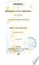Journal de médecine et de chirurgie pratique