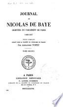 Journal de Nicolas de Baye