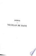 Journal de Nicolas de Baye