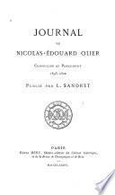 Journal de Nicolas-Édouard Olier
