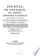 JOURNAL DE PHUSIQUE DE CHIMIE, D'HISTOIRE NATURELLE ET DES ARTS